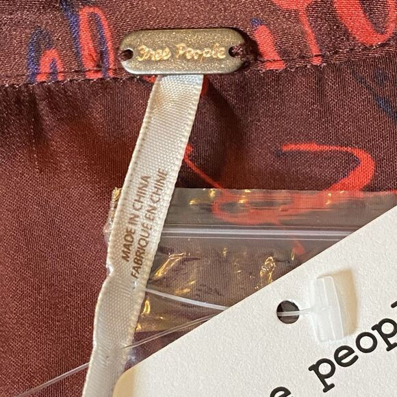 Free People sz L Silky Nights Button Up Tunic - Picture 14 of 15